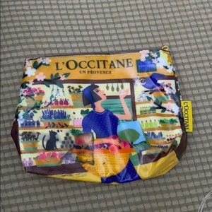 NWOT | L’Occitane Make Up Bag | orange & blue